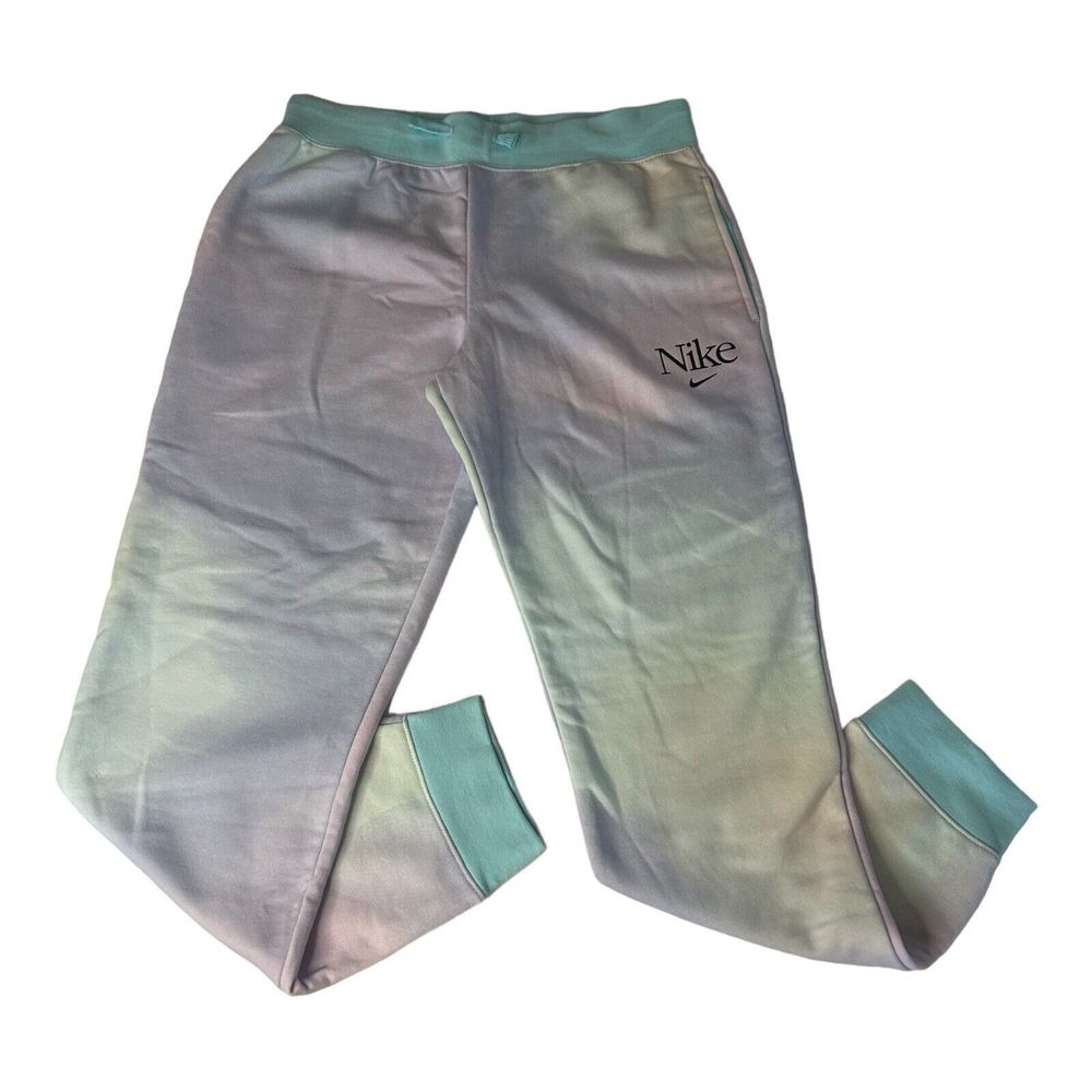 Nike Girls Gel Aura Club Sweat Pants Girls XL Tie Dye Joggers Purple & Blue NWT